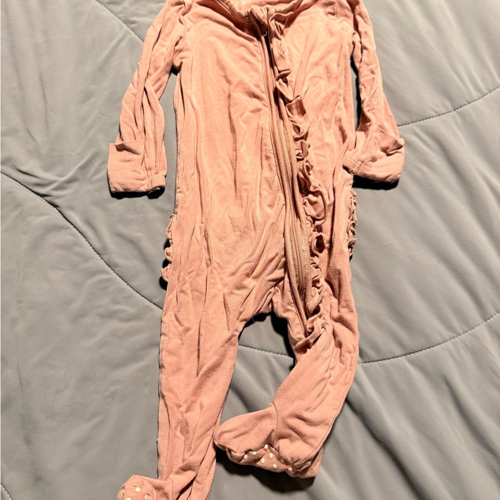 Caden Lane Pink Footies One Piece with Relaxed Fit 0-3 months